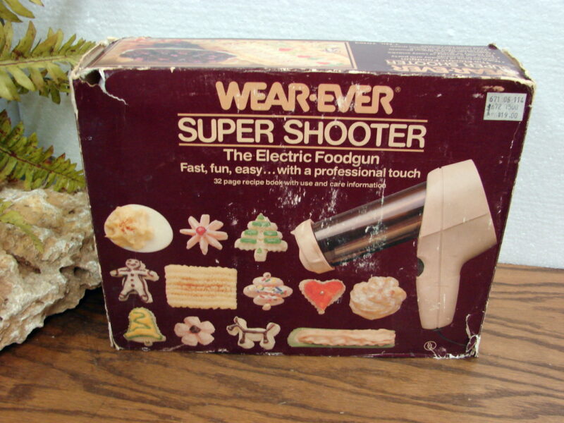 Vintage Wear-Ever Super Shooter Electric Cookie Press Gun, Moose-R-Us.Com Log Cabin Decor