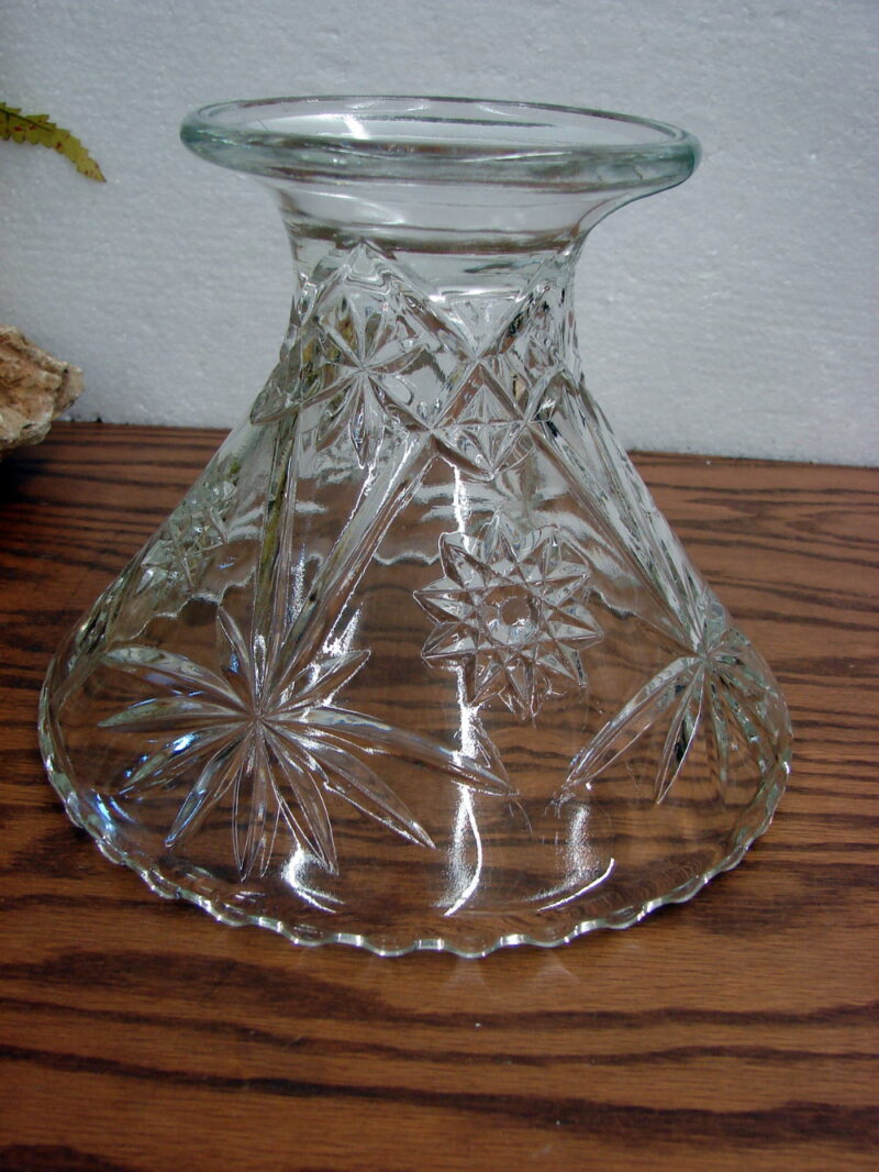 Vintage Anchor Hocking Clear Glass Star of David Punch Bowl Base Stand, Moose-R-Us.Com Log Cabin Decor