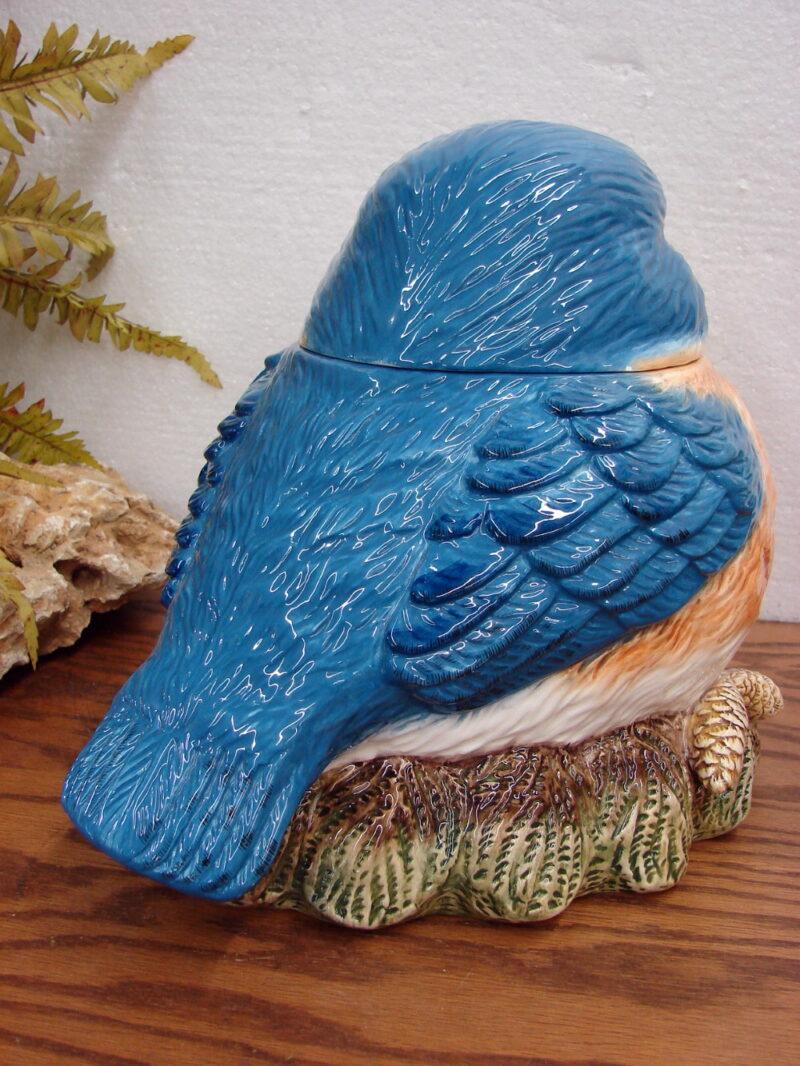 Retired Vintage Big Sky Carvers Fat Bluebird Cookie Jar Phyllis Driscoll, Moose-R-Us.Com Log Cabin Decor