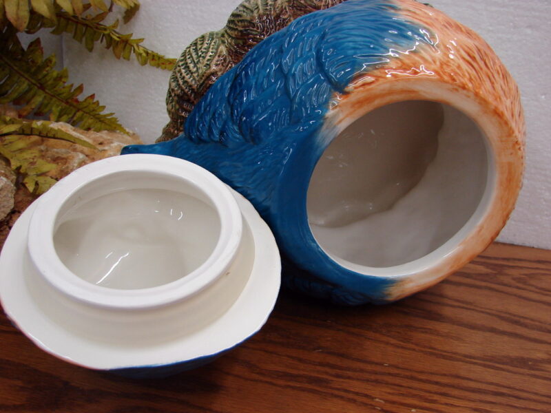 Retired Vintage Big Sky Carvers Fat Bluebird Cookie Jar Phyllis Driscoll, Moose-R-Us.Com Log Cabin Decor