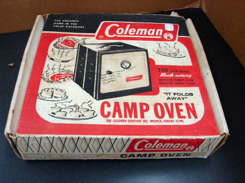 Vintage Coleman Camp Oven 5010A700 With Box Instructions Folding Camping Stove, Moose-R-Us.Com Log Cabin Decor