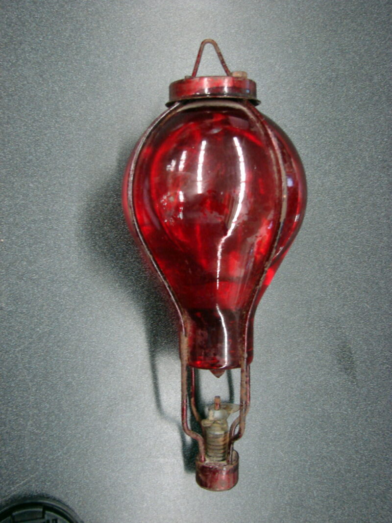 Vintage Red Comet Original Automatic Glass Ball Fire Extinguisher Complete, Moose-R-Us.Com Log Cabin Decor