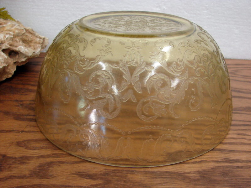 Vintage Indiana Glass Madrid Recollection Amber Large Salad Bowl, Moose-R-Us.Com Log Cabin Decor