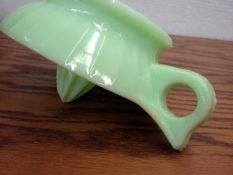 Vintage Jeanette Glass Green Jadeite 6&#8243; Juicer Reamer Uranium, Moose-R-Us.Com Log Cabin Decor