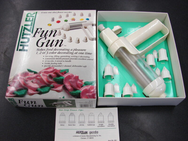 Vintage Hutzler-Gerda Germany Food Cake Decorating Fun Gun Complete, Moose-R-Us.Com Log Cabin Decor