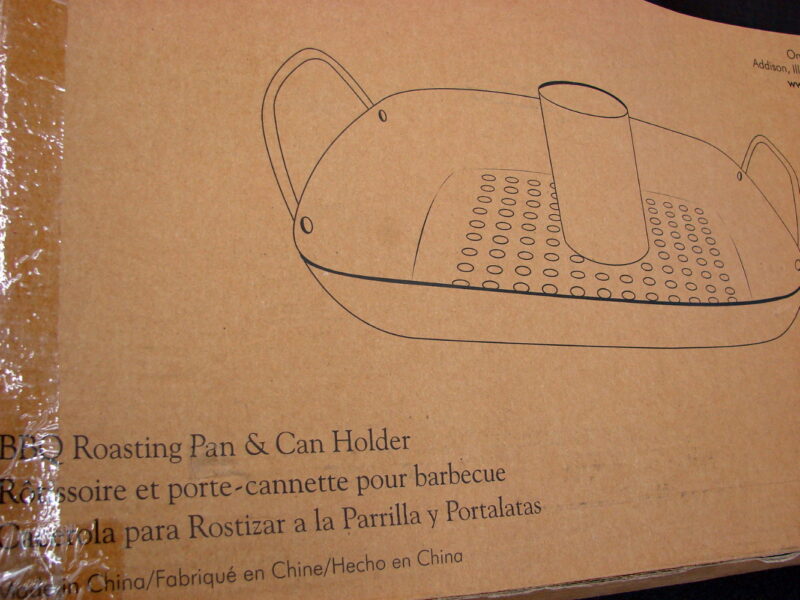 The Pampered Chef BBQ Roasting Pan Can Holder #2714 Brand New, Moose-R-Us.Com Log Cabin Decor