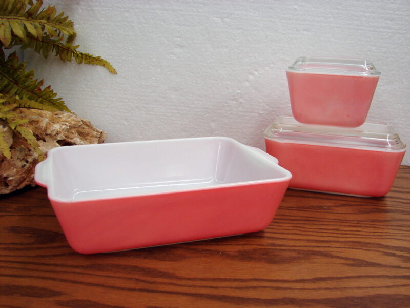 Vintage PYREX 503 Pink Refrigerator Dish No Lid, Moose-R-Us.Com Log Cabin Decor