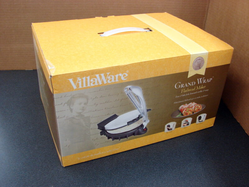 Villaware Electric Grand Wrap Flatbread Maker Non Stick Tortillas New In Box, Moose-R-Us.Com Log Cabin Decor