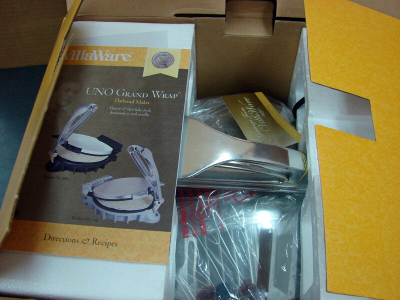 Villaware Electric Grand Wrap Flatbread Maker Non Stick Tortillas New In Box, Moose-R-Us.Com Log Cabin Decor