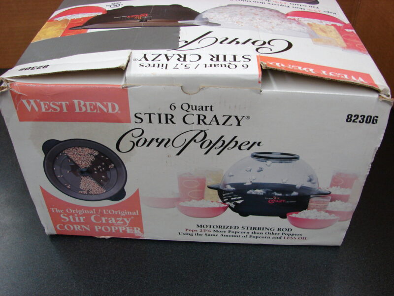 West Bend Stir Crazy Popcorn Popper #82306 w/ Box, Moose-R-Us.Com Log Cabin Decor