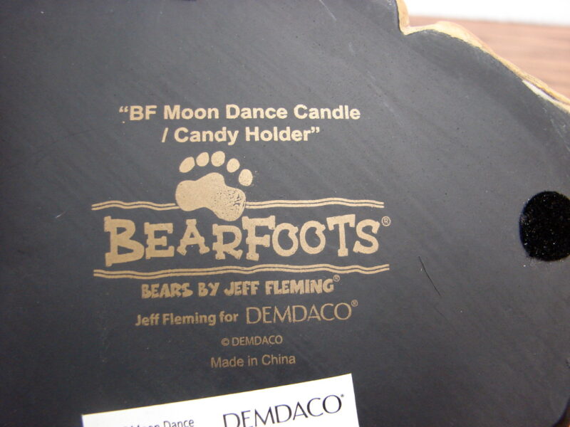 Big Sky Carvers Bearfoot Bears Jeff Fleming Moon Dance Candy Candle Holder, Moose-R-Us.Com Log Cabin Decor