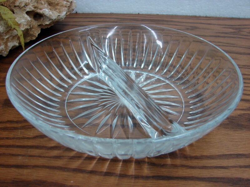 Princess House Royal Highlights Glass Divided Relish Tray and Oval Serving Bowl, Moose-R-Us.Com Log Cabin Decor