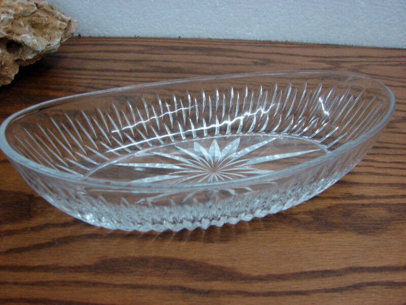 Princess House Royal Highlights Glass Divided Relish Tray and Oval Serving Bowl, Moose-R-Us.Com Log Cabin Decor