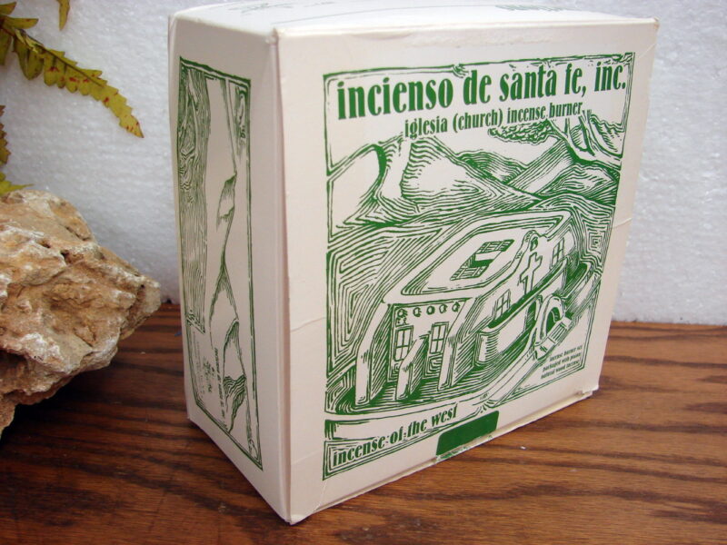 Vintage New In Box Incense of the West Pinon Pine iglesia Church Burner, Moose-R-Us.Com Log Cabin Decor