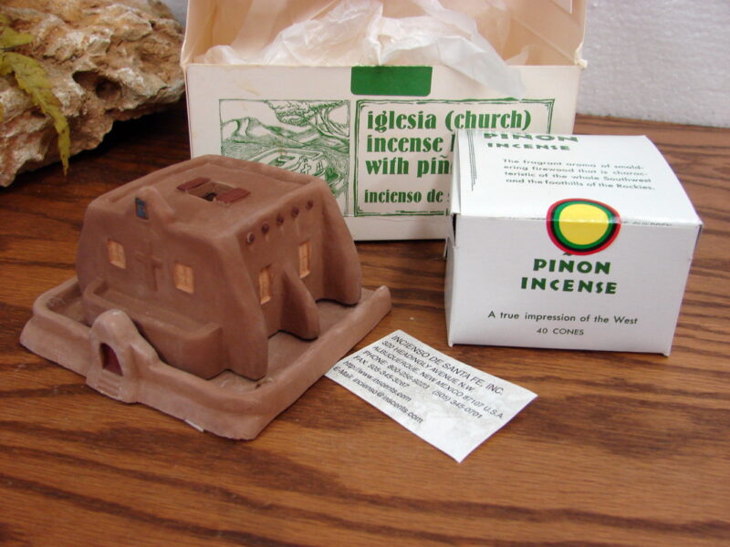 Vintage New In Box Incense of the West Pinon Pine iglesia Church Burner, Moose-R-Us.Com Log Cabin Decor