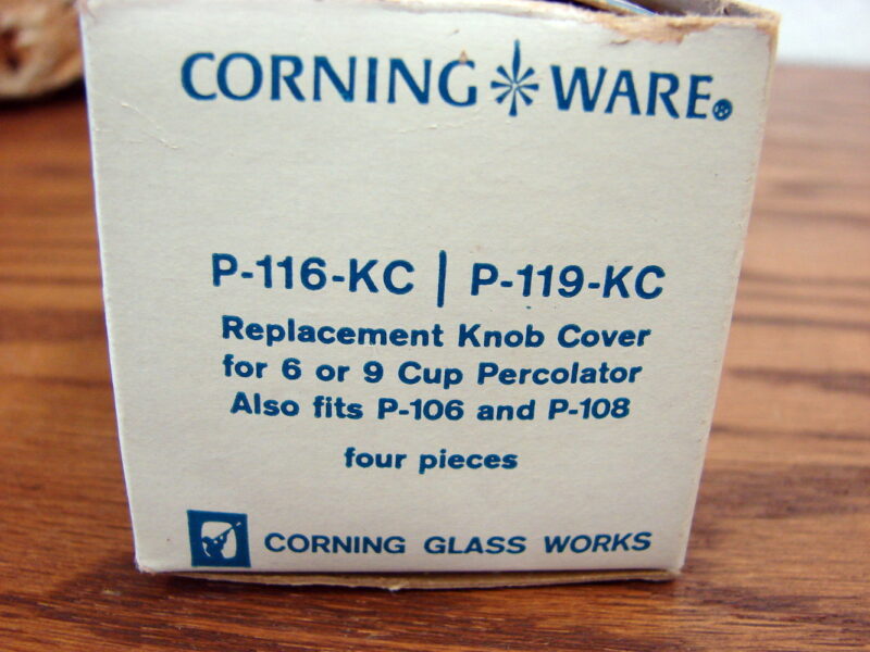 Vintage Corning Ware USA Replacement Knob Cover 6-9 Cup Percolators, Moose-R-Us.Com Log Cabin Decor