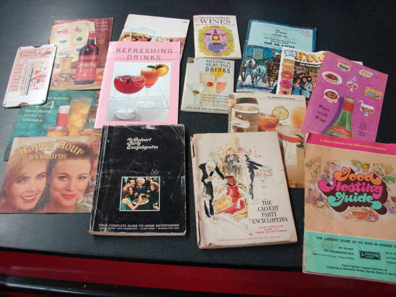 Vintage Lot of Bar Recipes Drink Cocktail Calver Party Books Mixer Tools, Moose-R-Us.Com Log Cabin Decor