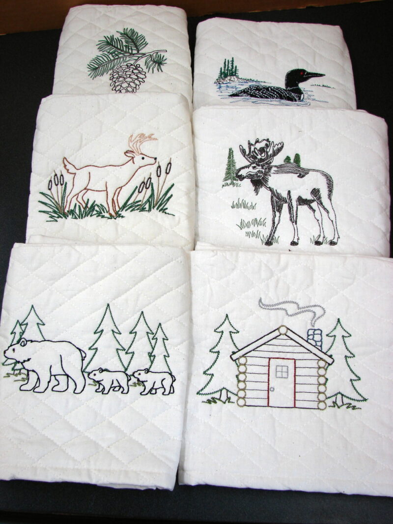 Embroidered Lake Lodge Log Cabin Themed Toaster Covers Moose Loon Bear Pine, Moose-R-Us.Com Log Cabin Decor