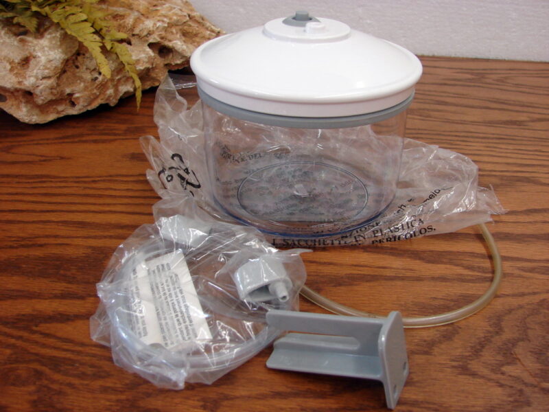 Brand New Set/5 FoodSaver Vacuum Seal Canister Clear w/ Hose, Moose-R-Us.Com Log Cabin Decor