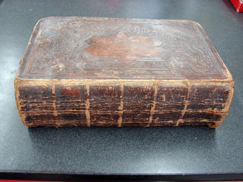 Antique German Bible 1863 From Germany w/ Handwritten Notes, Moose-R-Us.Com Log Cabin Decor