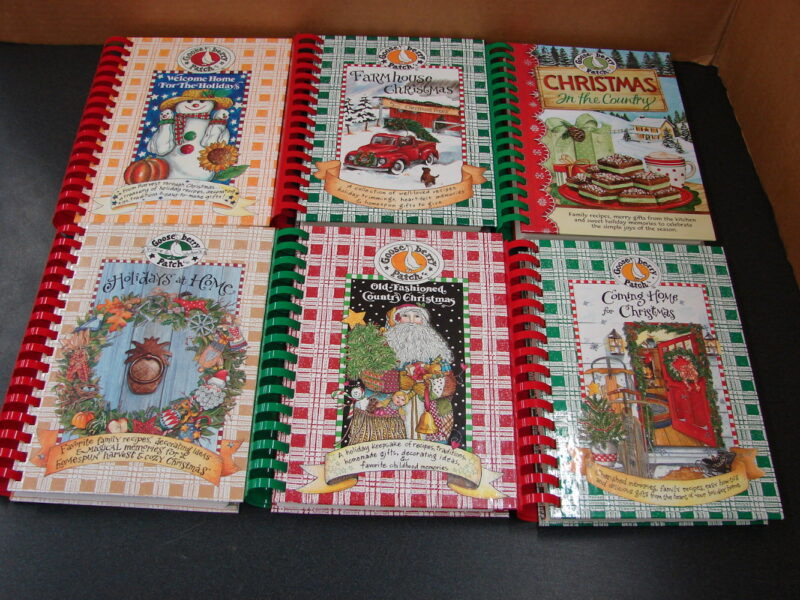 Lot of 13 Gooseberry Patch Cookbooks Spiral Hardcover Christmas Plus, Moose-R-Us.Com Log Cabin Decor