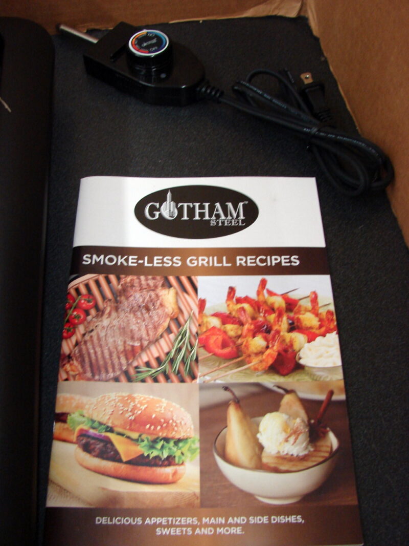 Gotham Steel Electric Smoke-Less Indoor Grill Non-Stick Copper Griddle Plus Bonus, Moose-R-Us.Com Log Cabin Decor