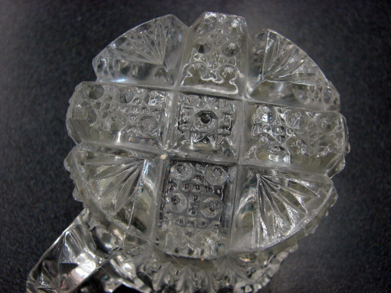 Vintage Crystal Imperial Nucut Glass Sugar Bowl Double Handle, Moose-R-Us.Com Log Cabin Decor