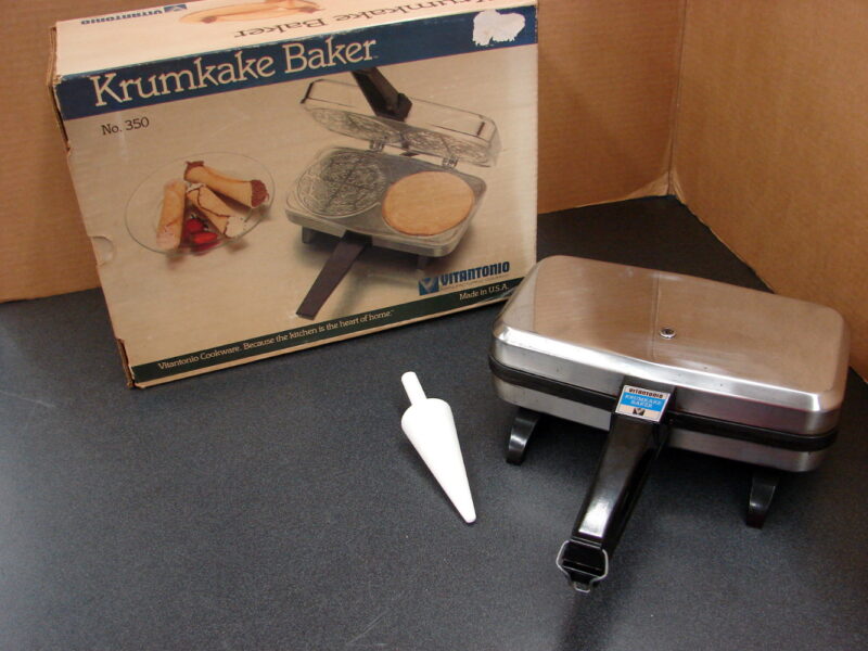 Electric Vitantonio Krumkake Baker Authentic Waffle Cookie Iron Pizzelle #350, Moose-R-Us.Com Log Cabin Decor