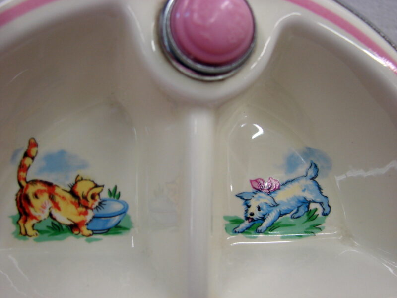 Vintage Hankscraft Bartsch Child Baby Food Warmer Bowl with Cover Little Bo Peep, Moose-R-Us.Com Log Cabin Decor