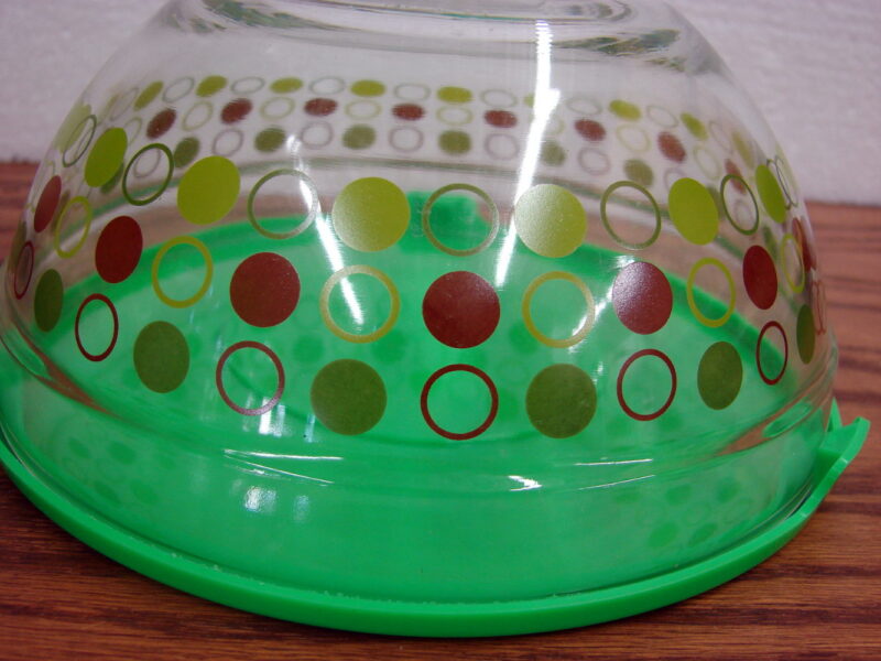 Retro Style Polka Dot Nest of Clear Glass Bowls with Storage Lids Brand New in Box, Moose-R-Us.Com Log Cabin Decor