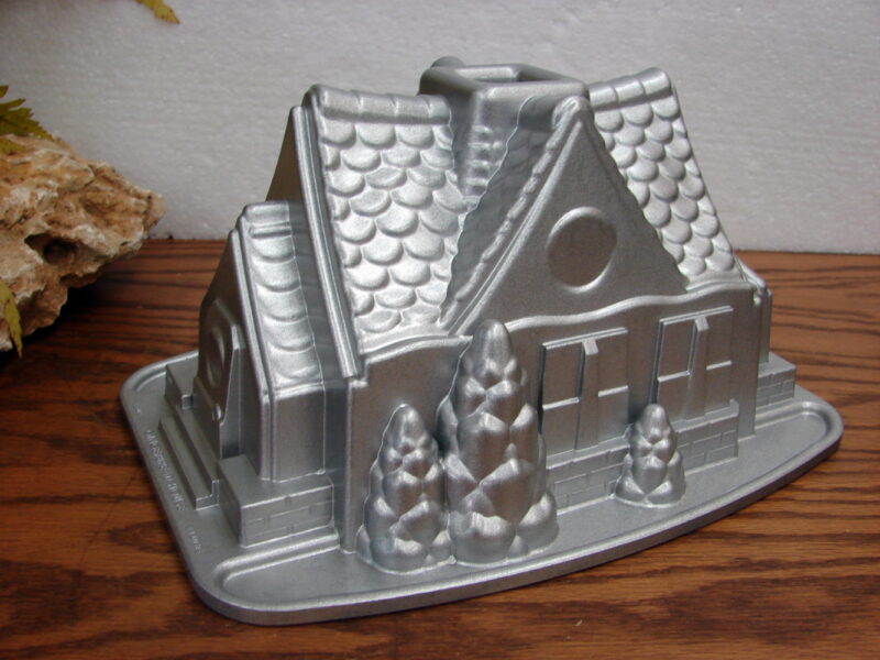 Nordic Ware Heavy Duty Cast Aluminum Gingerbread House Bundt Pan, Moose-R-Us.Com Log Cabin Decor