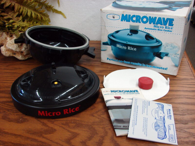 Vintage Nordic Ware Micro Rice Automatic Rice Cooker Steamer Boxed, Moose-R-Us.Com Log Cabin Decor