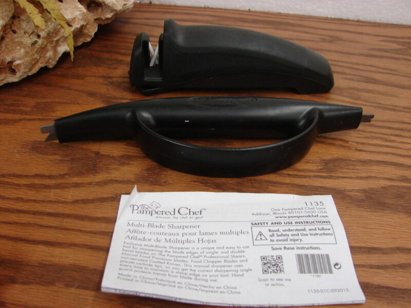 Original Pampered Chef Honing Tool #1057 and Multi Blade Sharpener #1135, Moose-R-Us.Com Log Cabin Decor