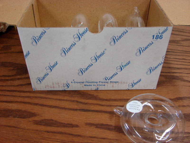 Vintage Princess House Floating Flower Rings Set/4 #186 Original Box, Moose-R-Us.Com Log Cabin Decor