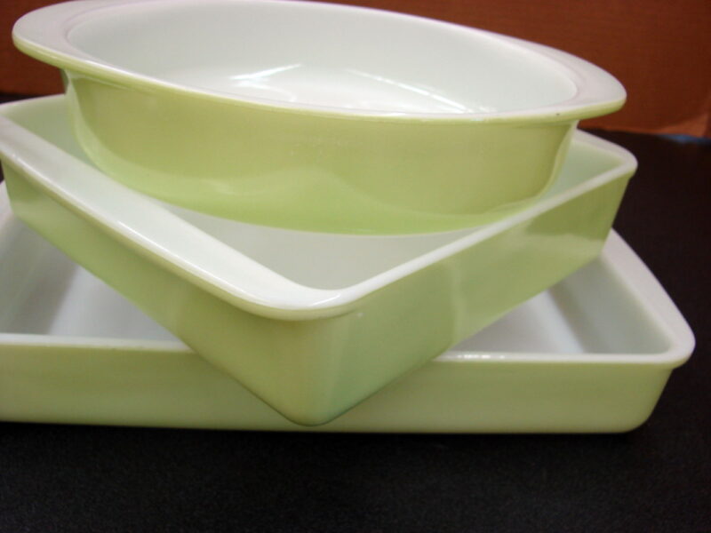 Vintage PYREX Lime Green Open Bakers #221 #222 #232 Set/3, Moose-R-Us.Com Log Cabin Decor