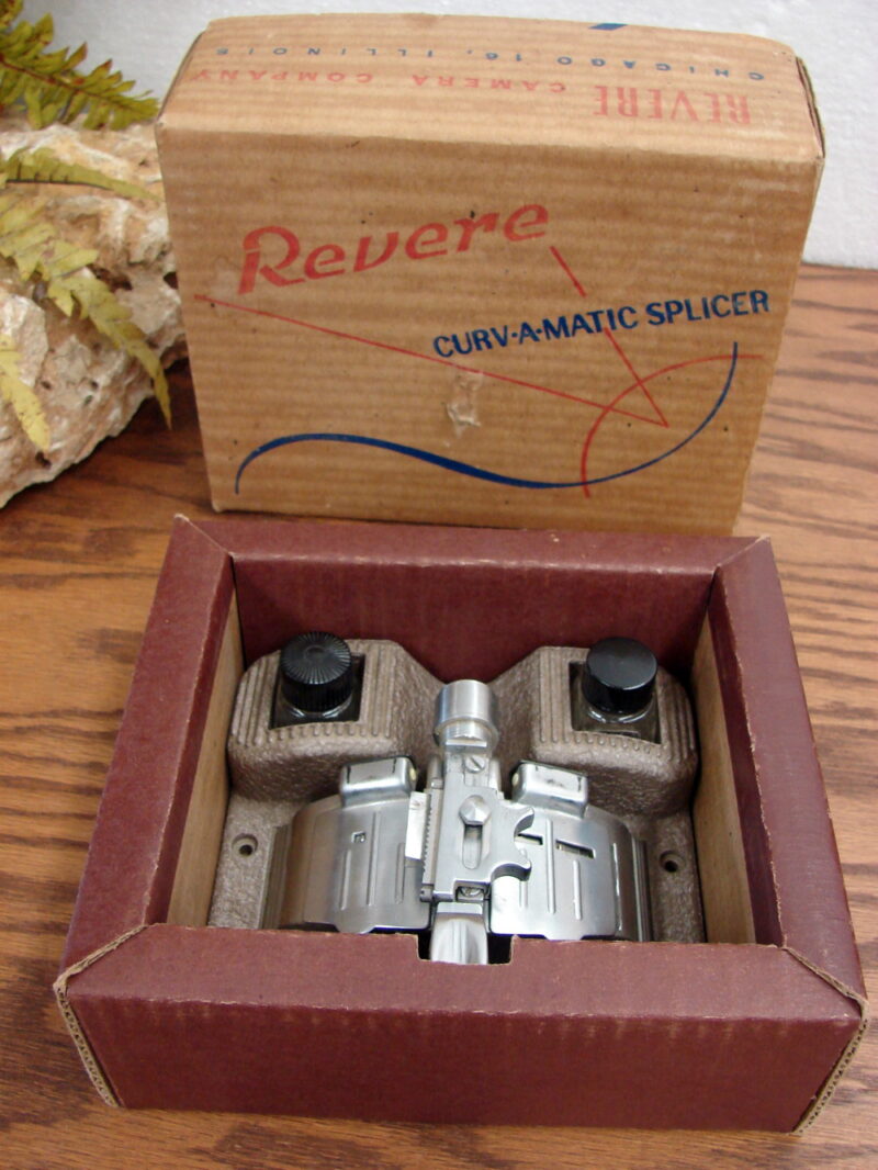 Vintage Revere Curv-A-Matic Film Splicer 8 and 16 mm Original Box, Moose-R-Us.Com Log Cabin Decor