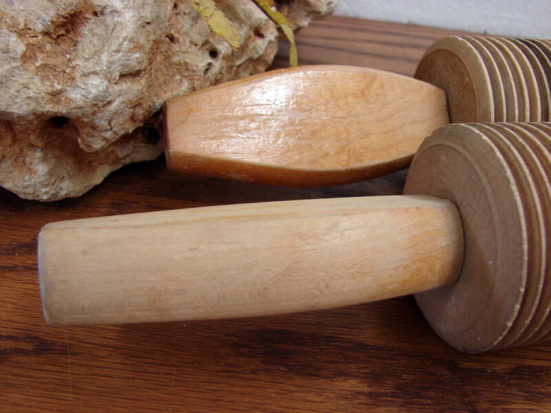 Vintage Swedish Wood Rolling Pin Ribbed Flat Handles Scandinavian, Moose-R-Us.Com Log Cabin Decor