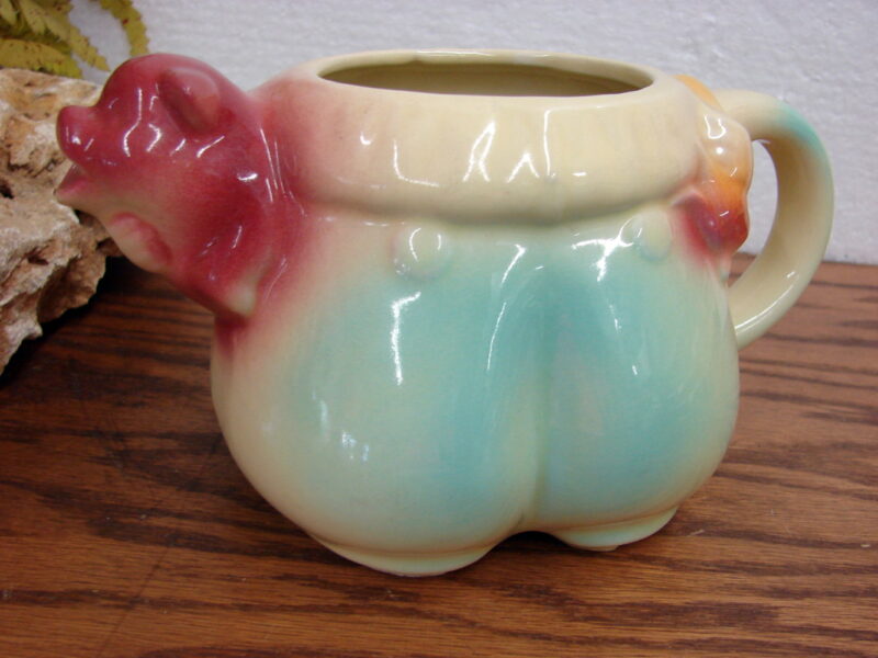 Vintage Shawnee Pottery Tom Pipers Son Teapot Bottom Base Only, Moose-R-Us.Com Log Cabin Decor