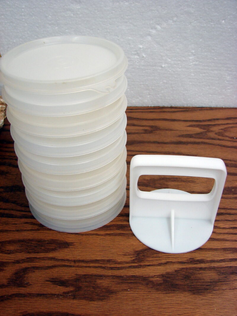 Vintage Tupperware Hamburger Press Freezer Set/9, Moose-R-Us.Com Log Cabin Decor