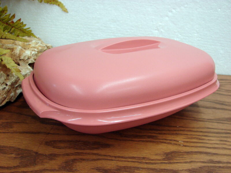 Vintage Tupperware Rose Pink #1273 Microwave Food Steamer 6 Cup 3 Piece, Moose-R-Us.Com Log Cabin Decor