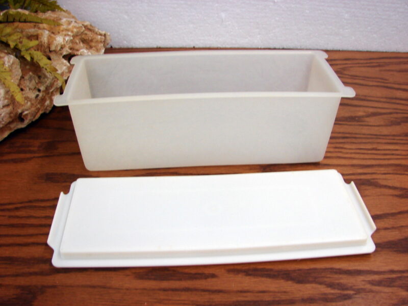 Vintage Tupperware Velveeta 2 # Block Keeper #518 Clear/White, Moose-R-Us.Com Log Cabin Decor