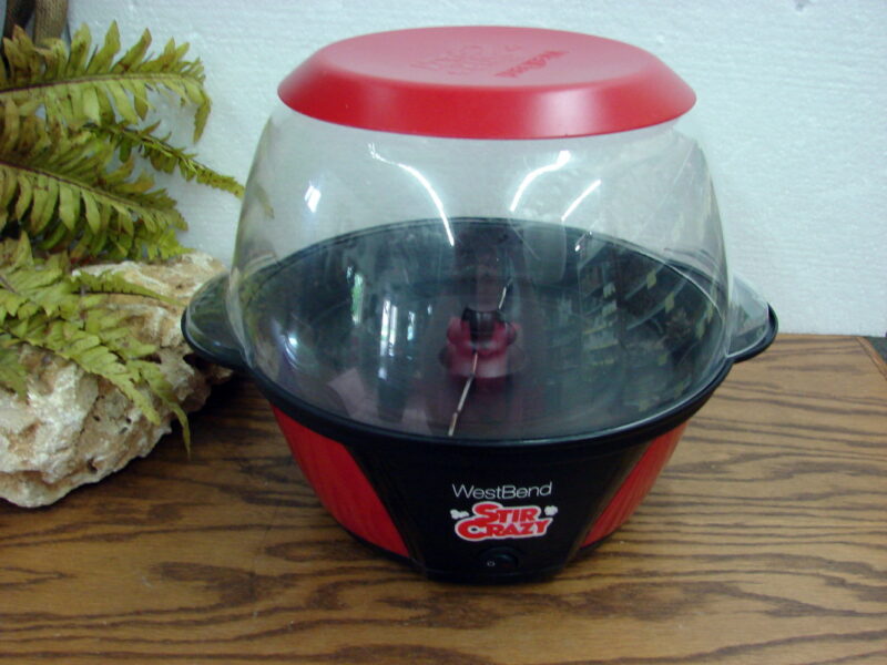 Stir Crazy West Bend Popcorn Popper #82707 Tested Works Great Red, Moose-R-Us.Com Log Cabin Decor