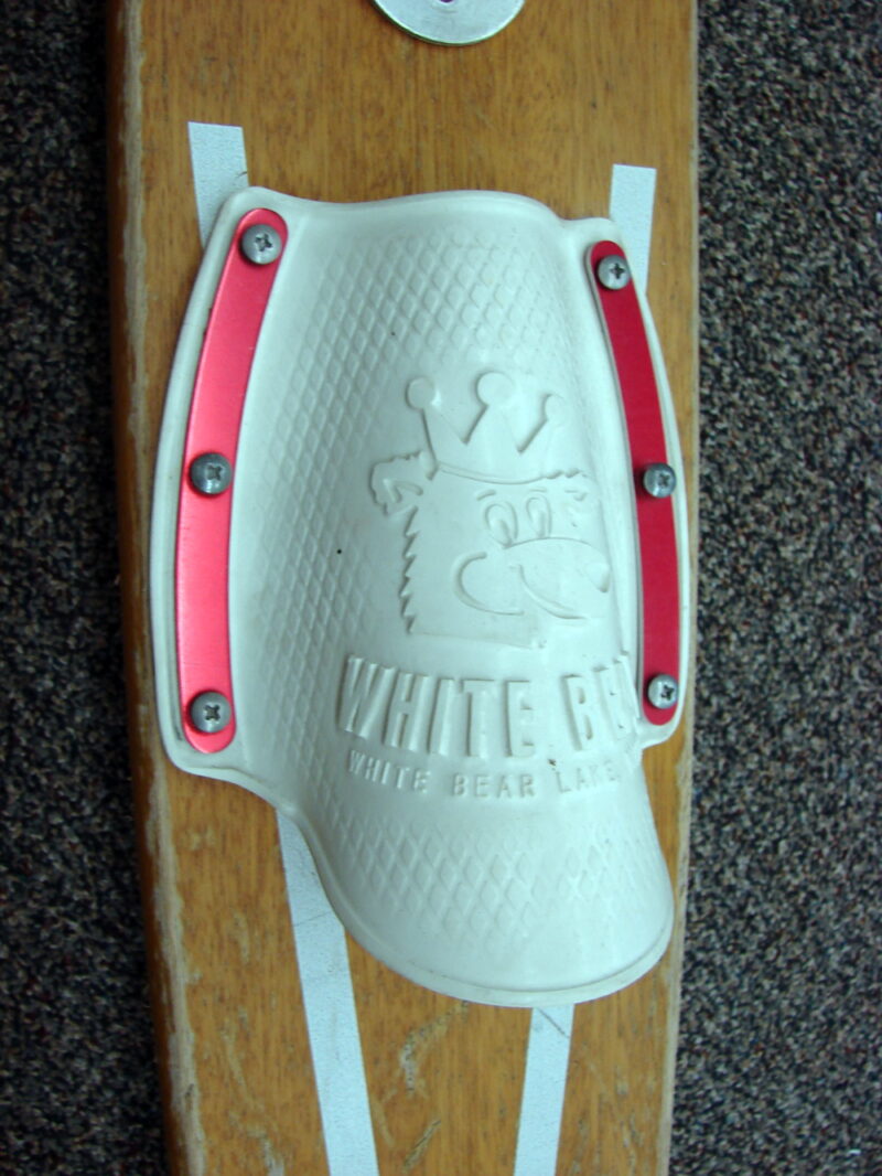 Vintage Wood Waterski White Bear Water Ski Co Retro Slalom Water Ski, Moose-R-Us.Com Log Cabin Decor