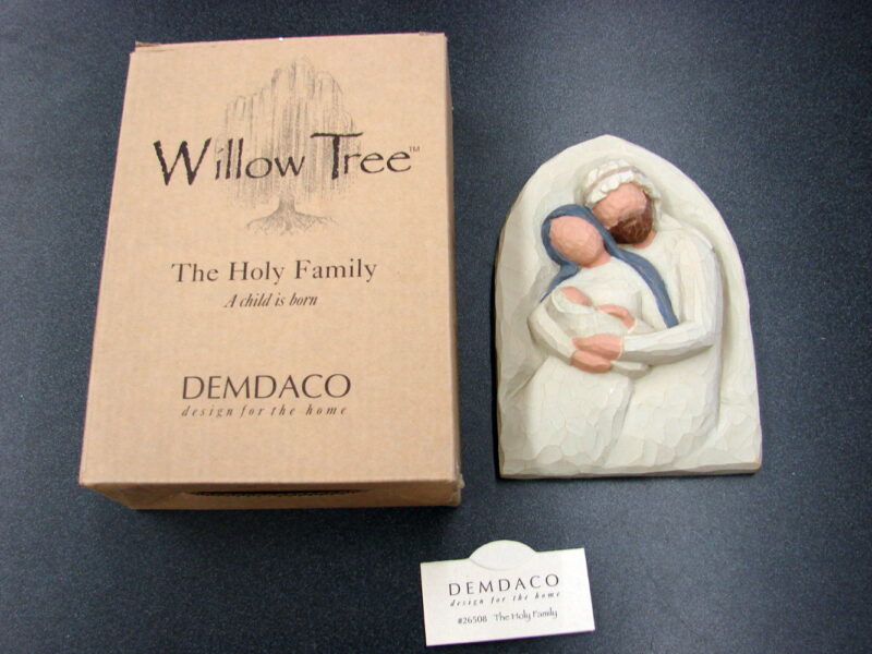 Willow Tree Susan Lordi Holy Family Plaque A Child is Born w/ Box, Moose-R-Us.Com Log Cabin Decor