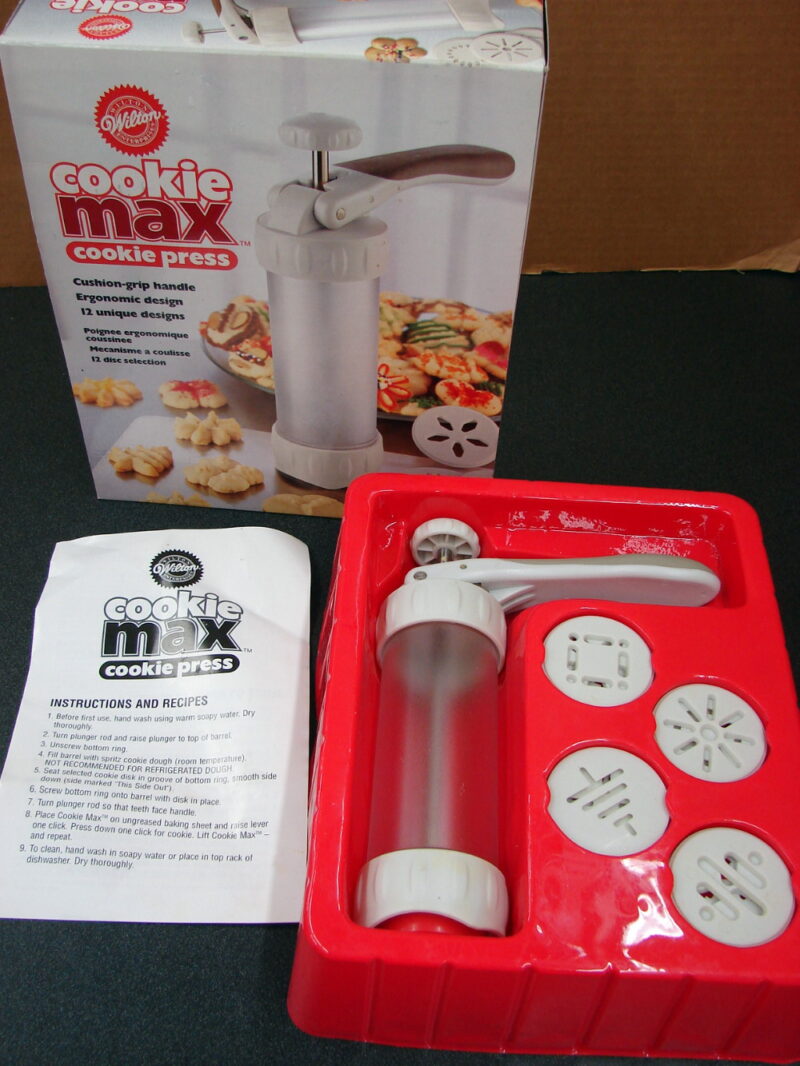Wilton Cookie Max Cookie Press in Box 12 Designs Ergonomic Dish Washer Safe, Moose-R-Us.Com Log Cabin Decor