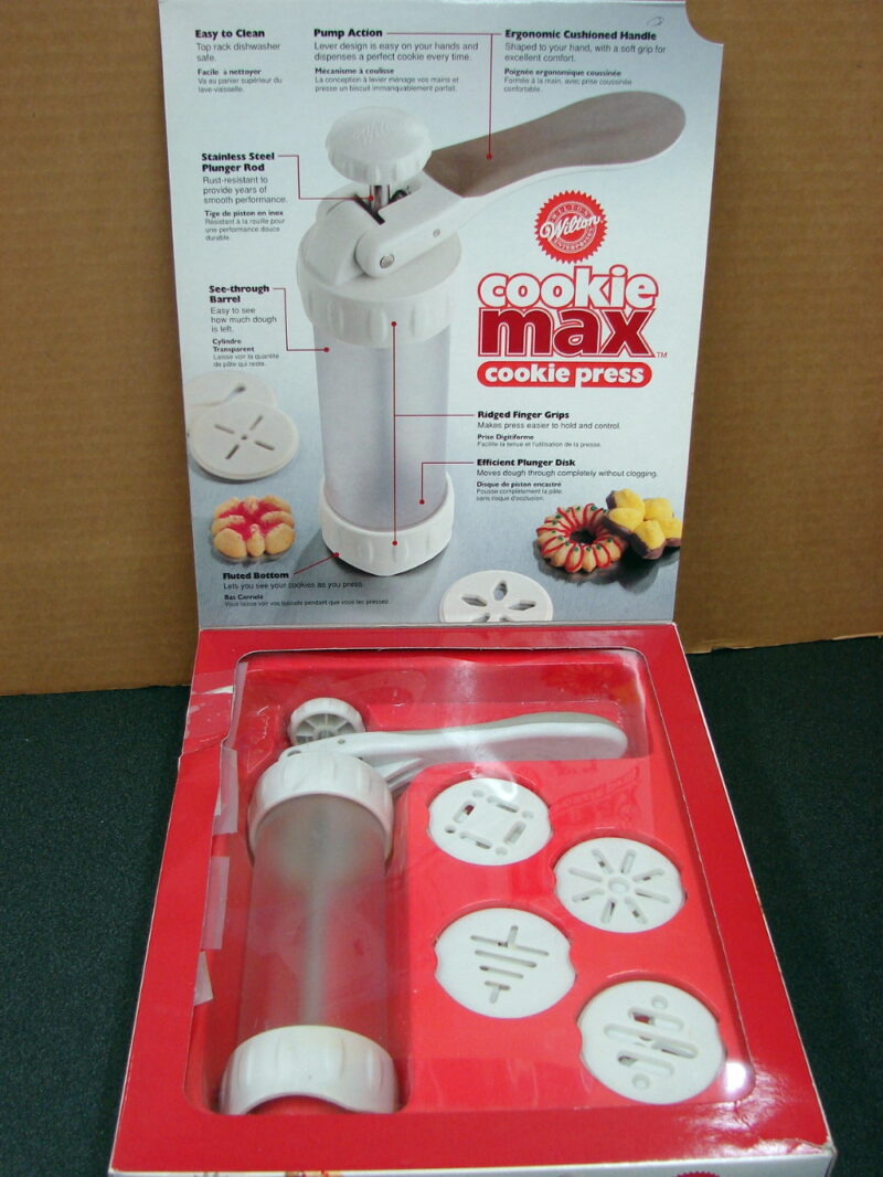 Wilton Cookie Max Cookie Press in Box 12 Designs Ergonomic Dish Washer Safe, Moose-R-Us.Com Log Cabin Decor