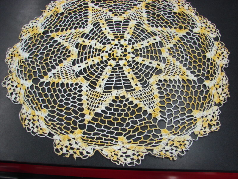 Vintage Crocheted Lot Table Runner 65&#8243; Round Table Cloth 100&#8217;s Hours of work, Moose-R-Us.Com Log Cabin Decor