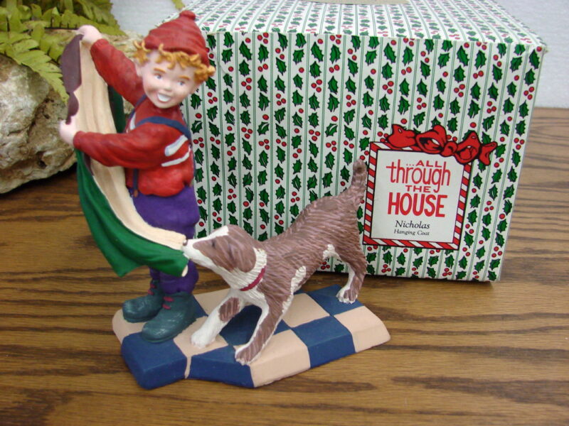 Retired Dept 56 All Through the House 10 Piece Figurine Set Boxed, Moose-R-Us.Com Log Cabin Decor