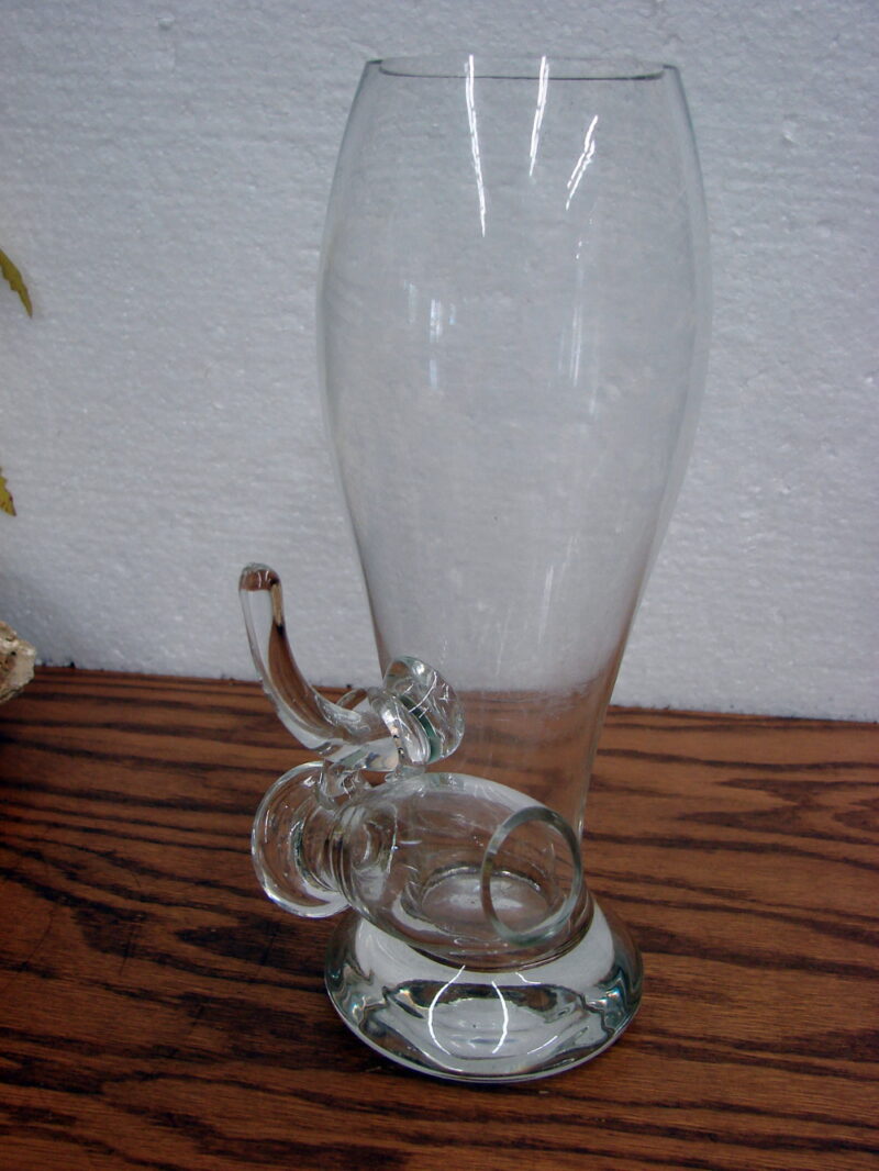 Vintage Blown Glass Pilsner Glass w/ Shot Glass Attached, Moose-R-Us.Com Log Cabin Decor