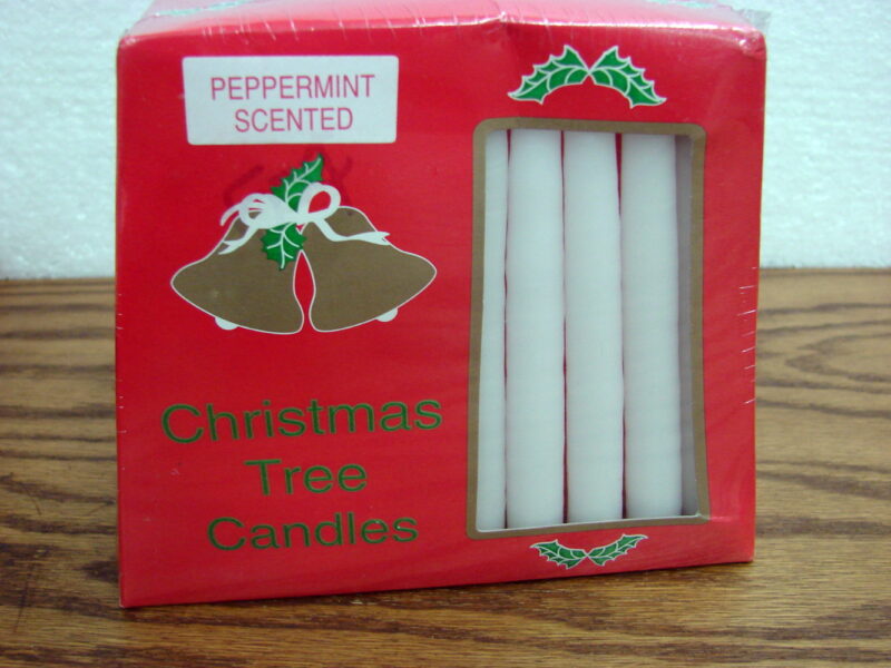 Two Boxes Christmas Tree String Candles Green and White, Moose-R-Us.Com Log Cabin Decor